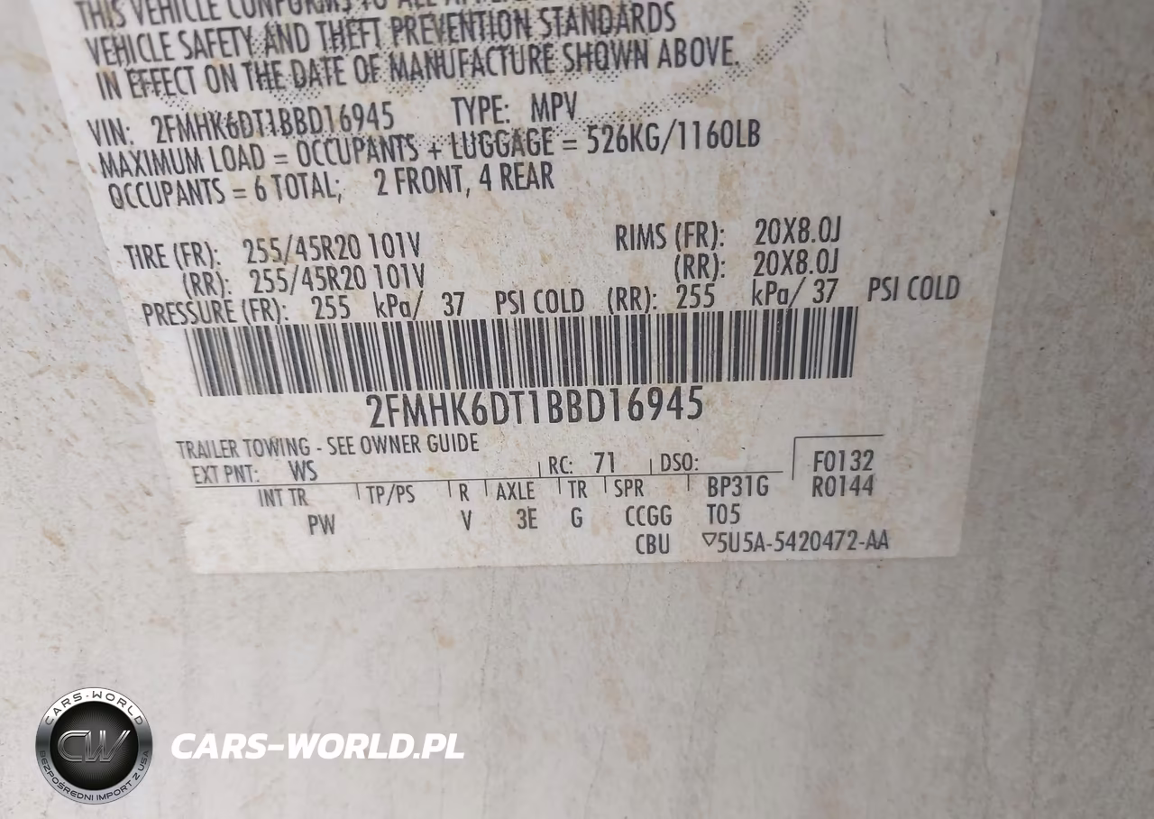 2011 Ford Flex Limited VIN:2FMHK6DT1BBD16945 - 9