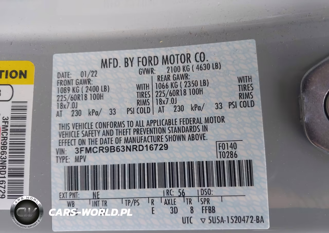 2022 Ford Bronco Sport Big Bend VIN:3FMCR9B63NRD16729 - 9
