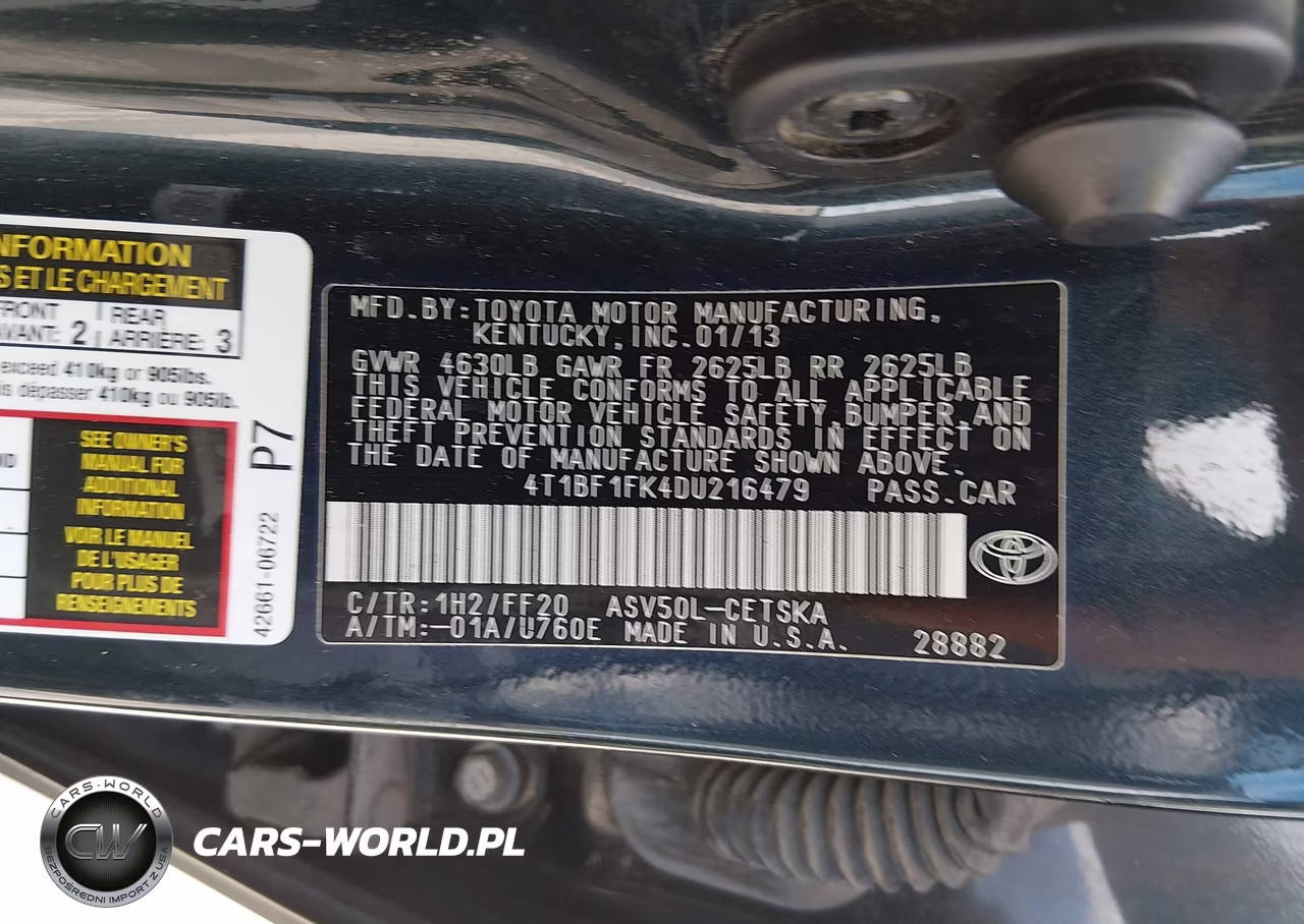 2013 Toyota Camry Se VIN:4T1BF1FK4DU216479 - 9