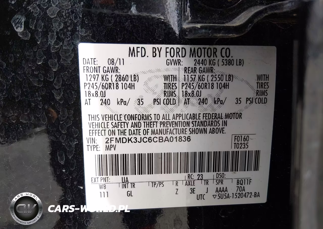 2012 Ford Edge Sel VIN:2FMDK3JC6CBA01836 - 9