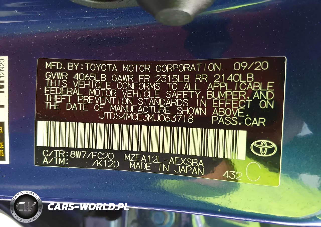 2021 Toyota Corolla Se VIN:JTDS4MCE3MJ063718 - 9