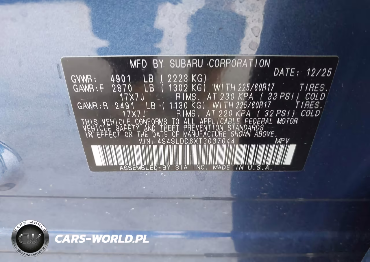 2026 Subaru Forester Premium VIN:4S4SLDD6XT3037044 - 9