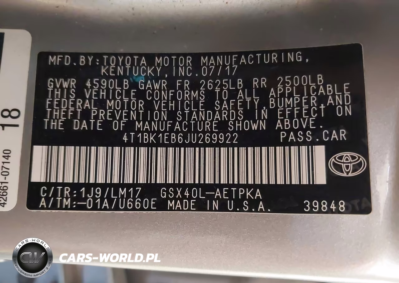 2018 Toyota Avalon Limited VIN:4T1BK1EB6JU269922 - 9