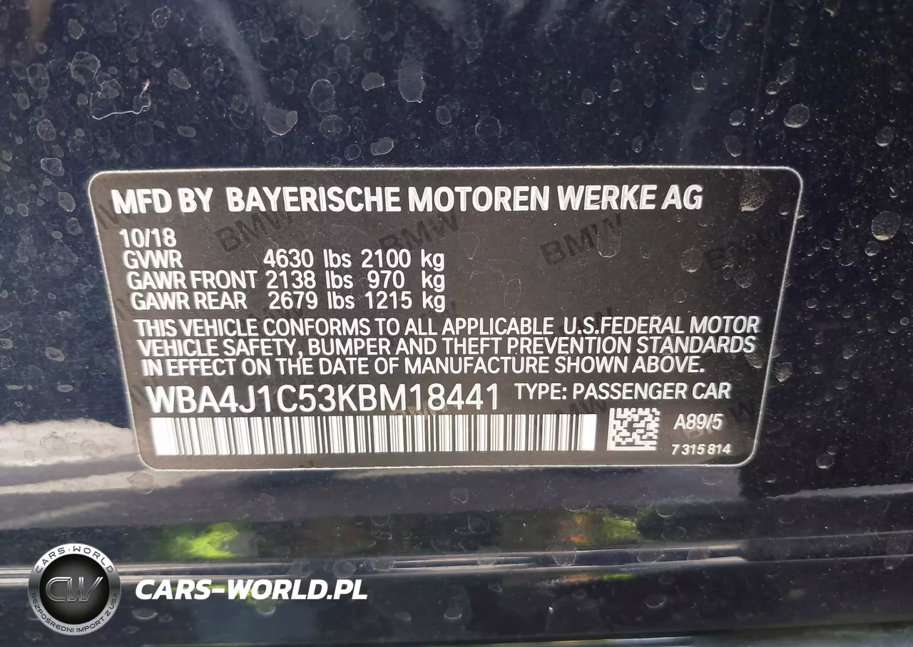 2019 BMW 430I Gran Coupe VIN:WBA4J1C53KBM18441 - 9