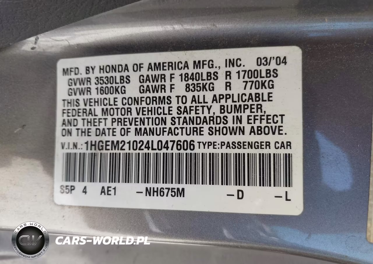 2004 Honda Civic Ex VIN:1HGEM21024L047606 - 9