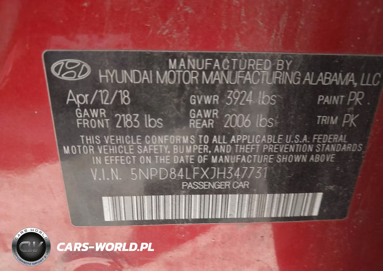 2018 Hyundai Elantra Sel VIN:5NPD84LFXJH347731 - 9
