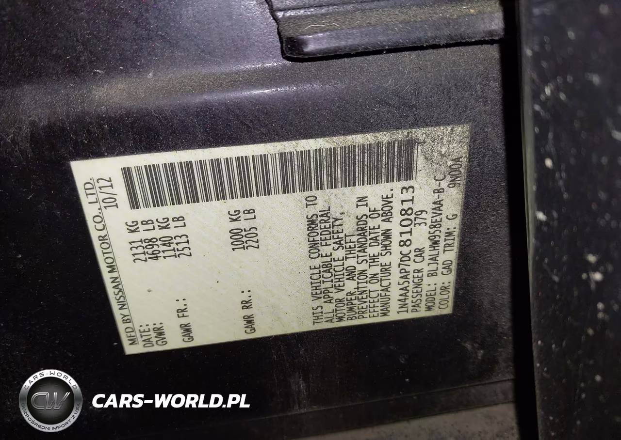 2013 Nissan Maxima 3.5 Sv VIN:1N4AA5AP7DC810813 - 9