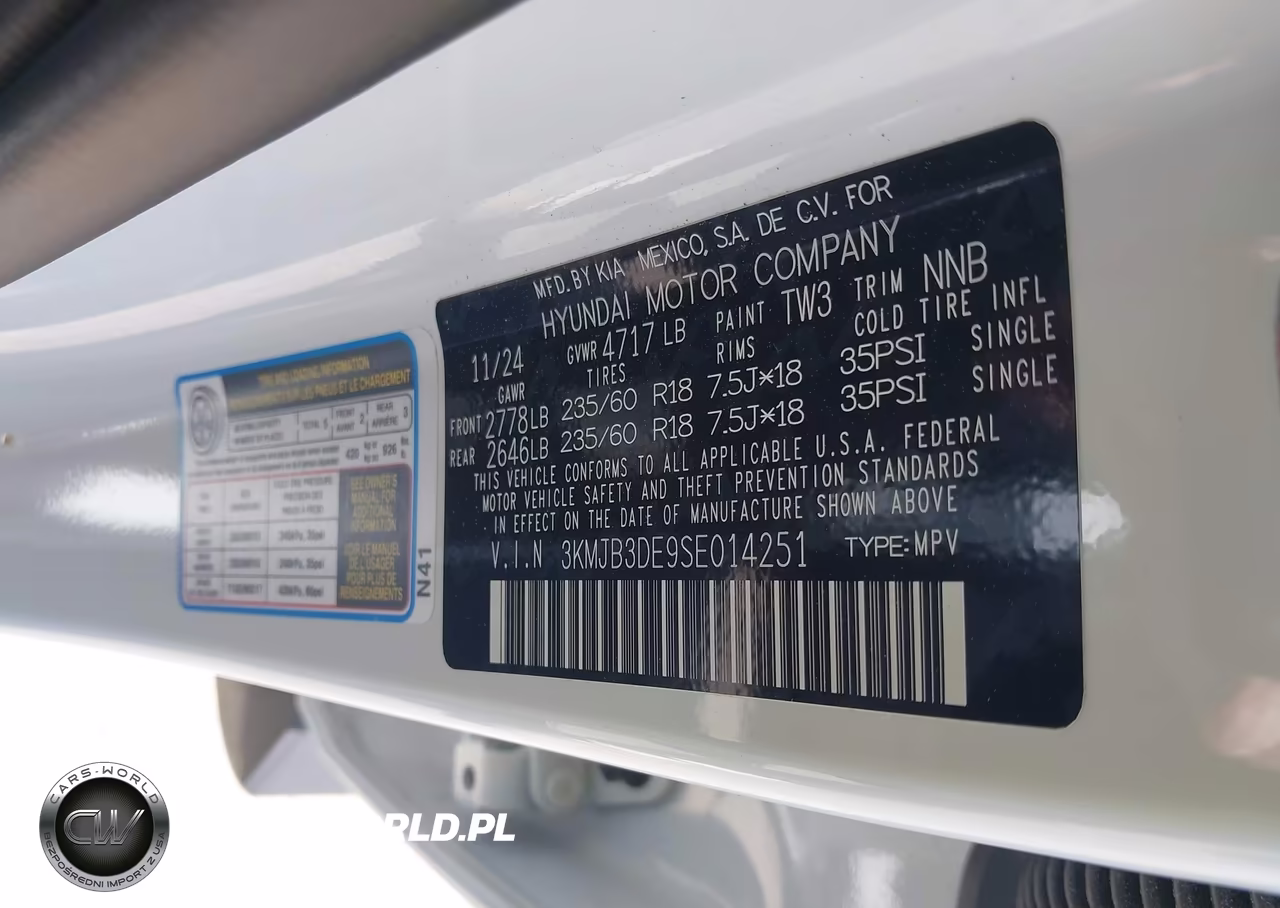 2025 Hyundai Tucson Sel VIN:3KMJB3DE9SE014251 - 9