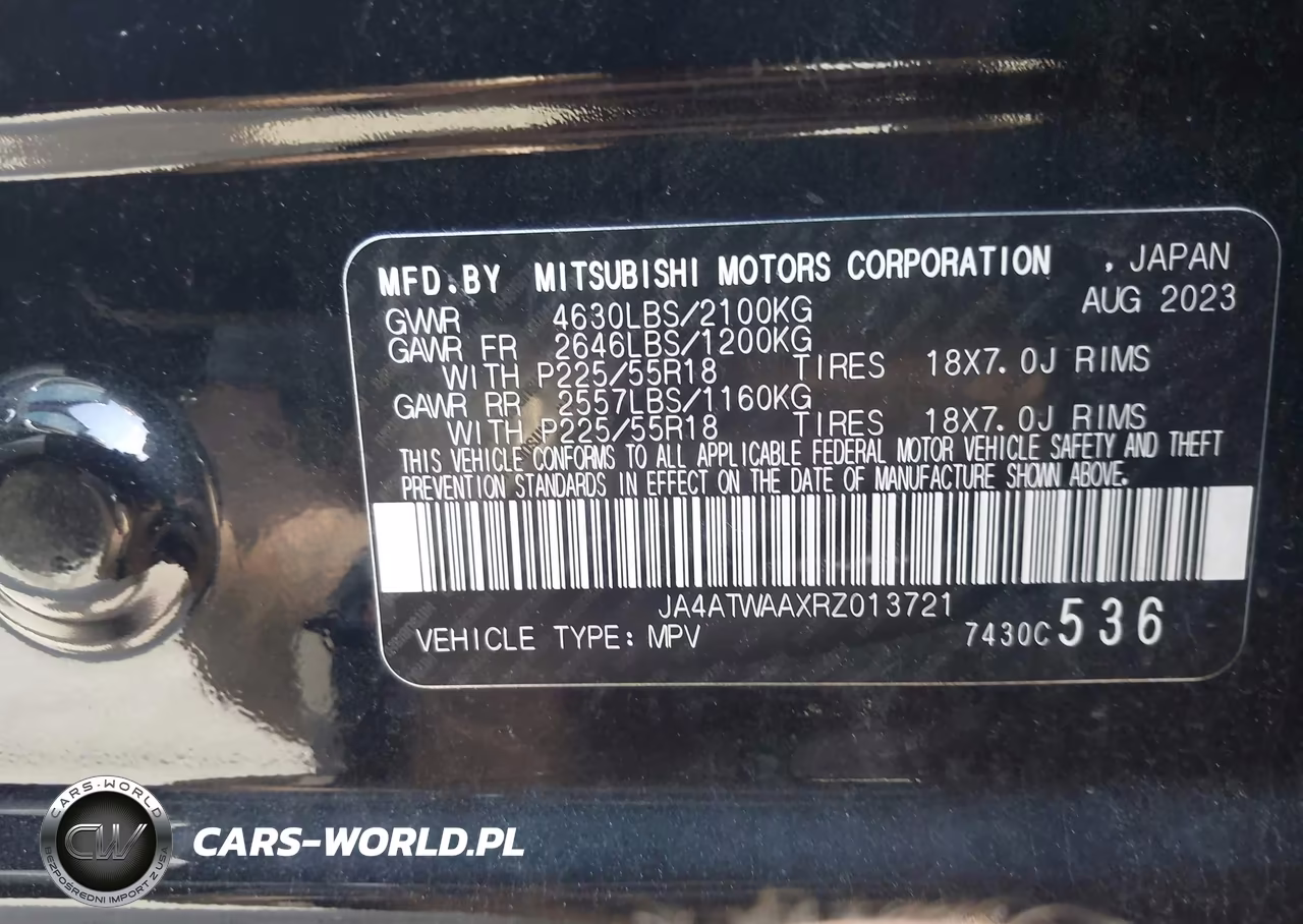 2024 Mitsubishi Eclipse Cross Se S-Awc VIN:JA4ATWAAXRZ013721 - 9