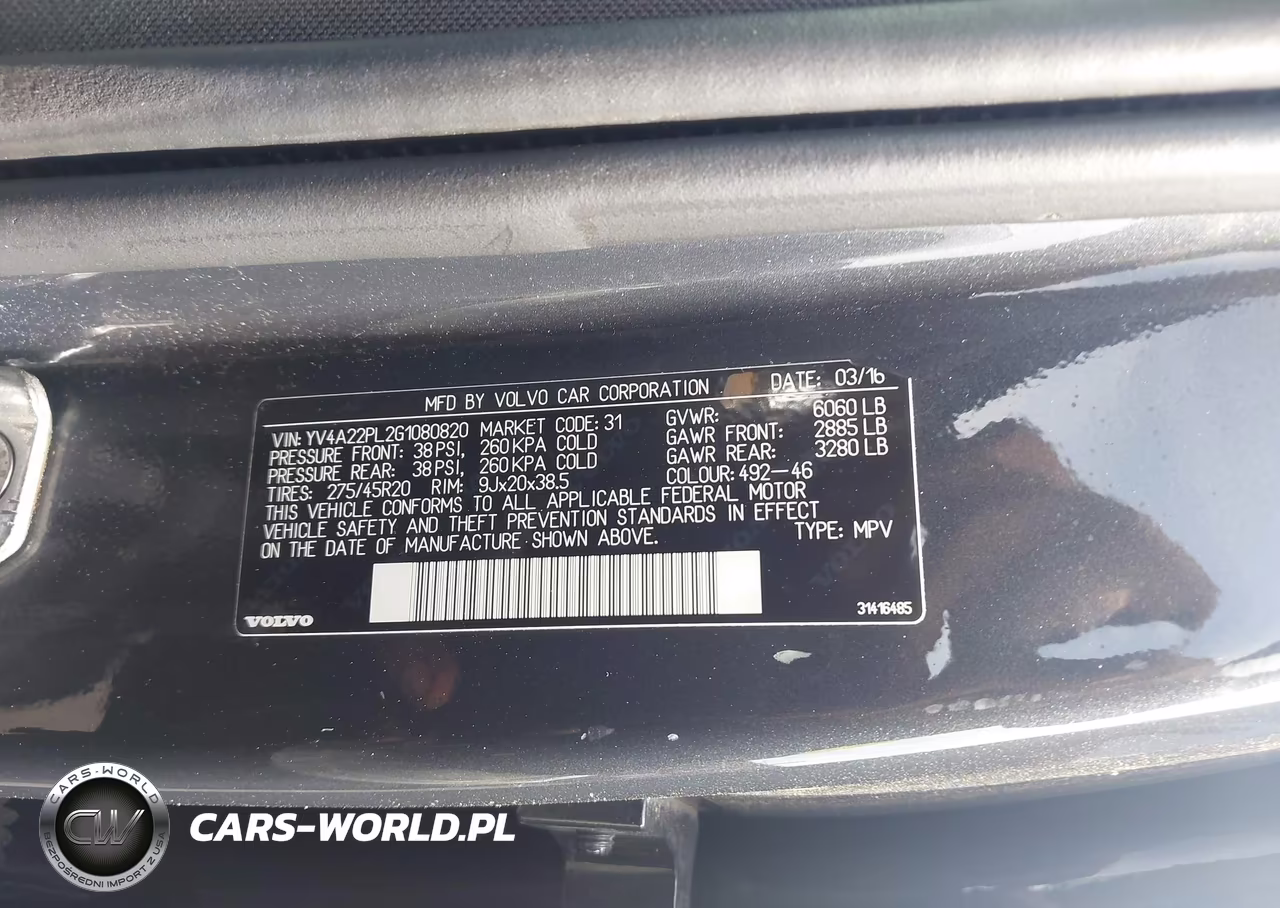 2016 Volvo Xc90 T6 Inscription VIN:YV4A22PL2G1080820 - 9
