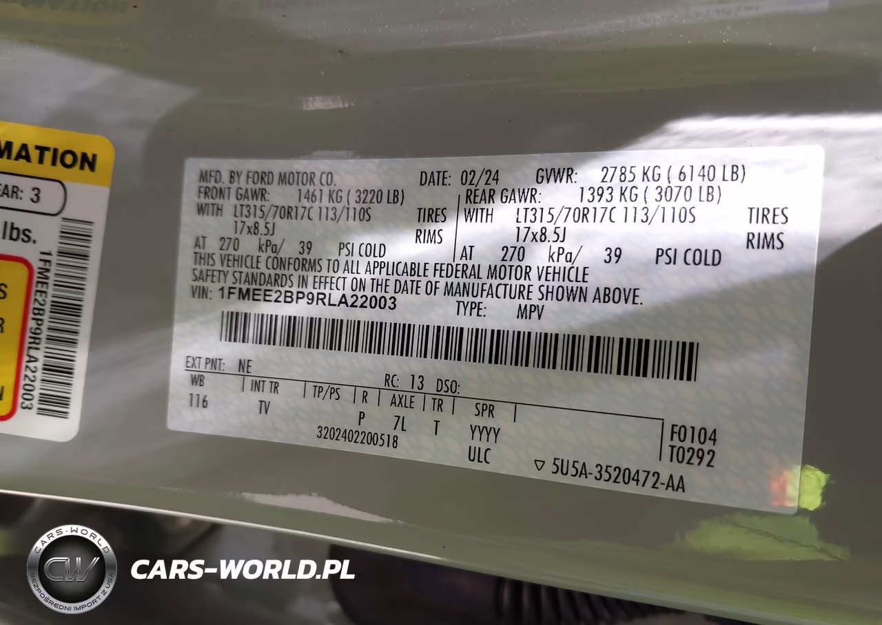 2024 Ford Bronco Wildtrak VIN:1FMEE2BP9RLA22003 - 9