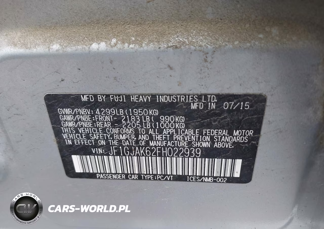 2015 Subaru Impreza 2.0I Premium VIN:JF1GJAK62FH022939 - 9