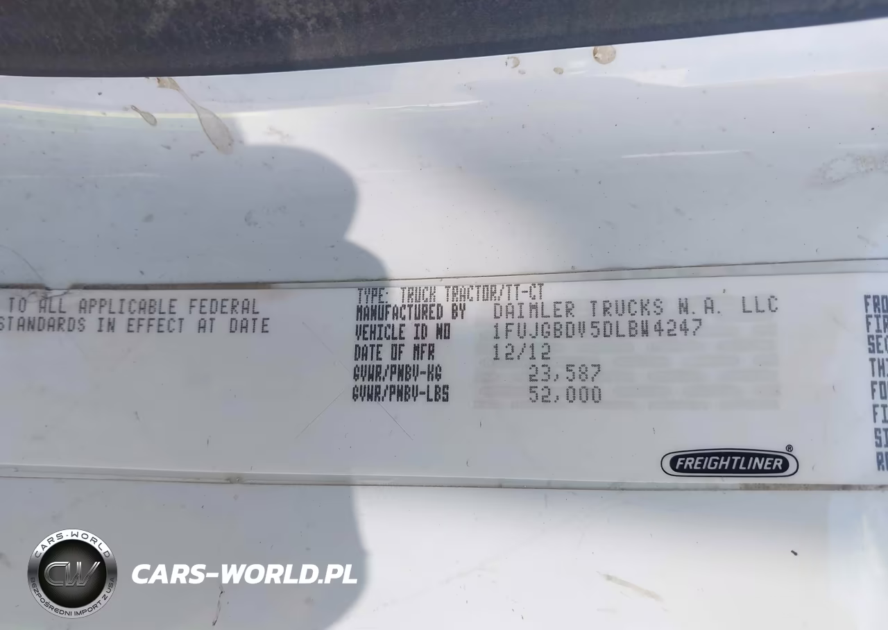 2013 Freightliner Cascadia 113 VIN:1FUJGBDV5DLBW4247 - 8
