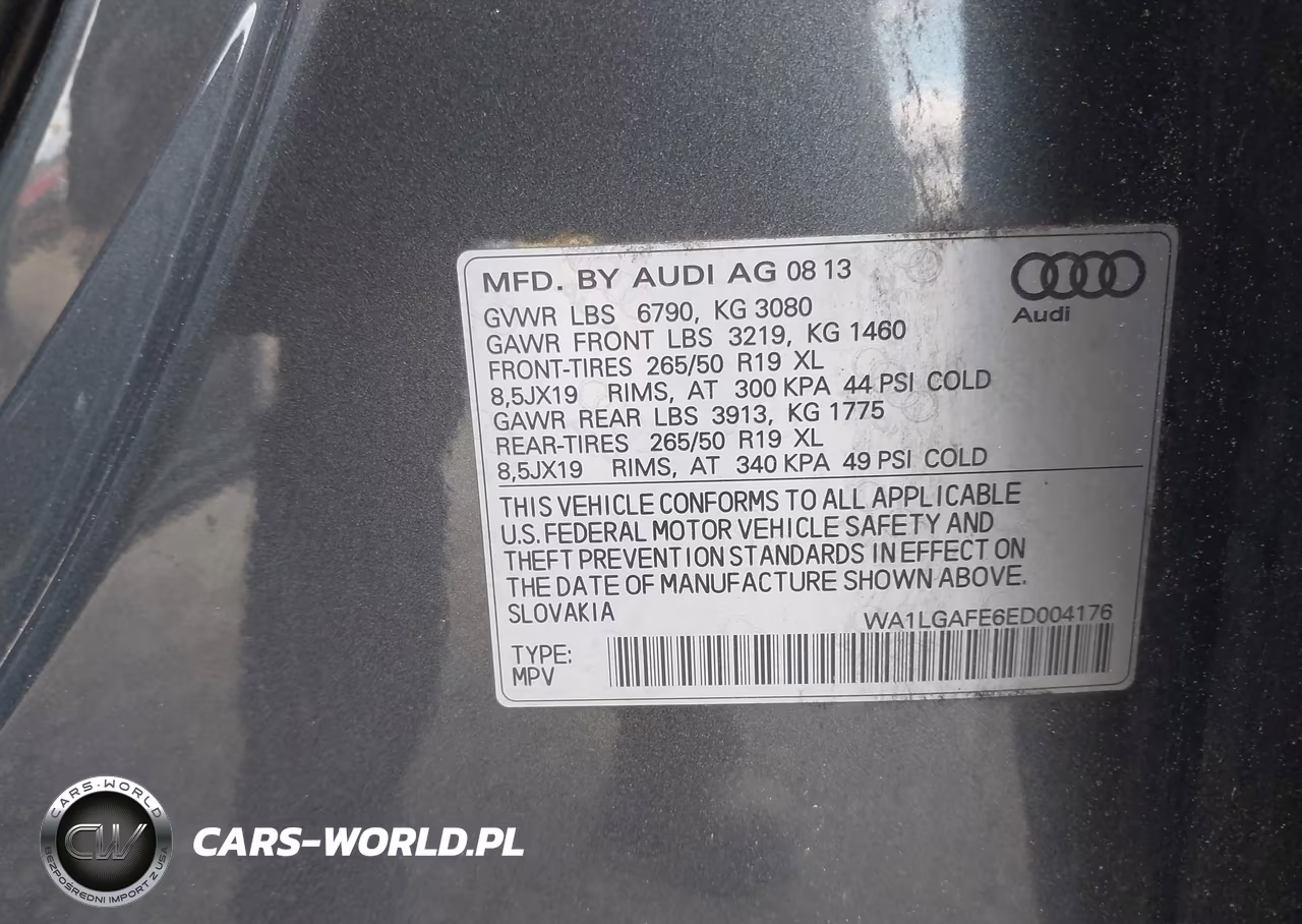 2014 Audi Q7 3.0T Premium VIN:WA1LGAFE6ED004176 - 9