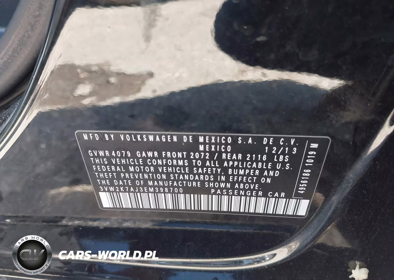 2014 Volkswagen Jetta 2.0L S VIN:3VW2K7AJ3EM398700 - 9