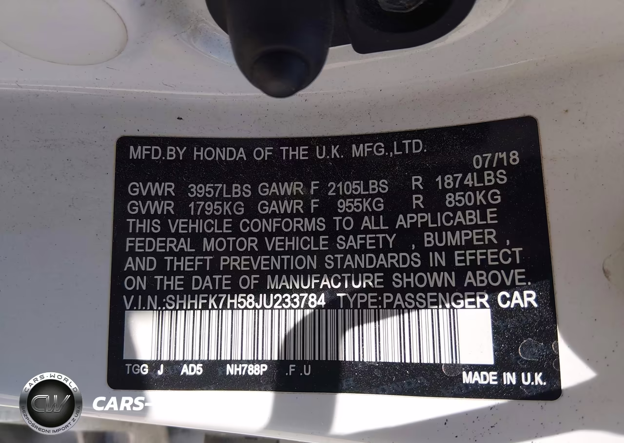 2018 Honda Civic Ex VIN:SHHFK7H58JU233784 - 9