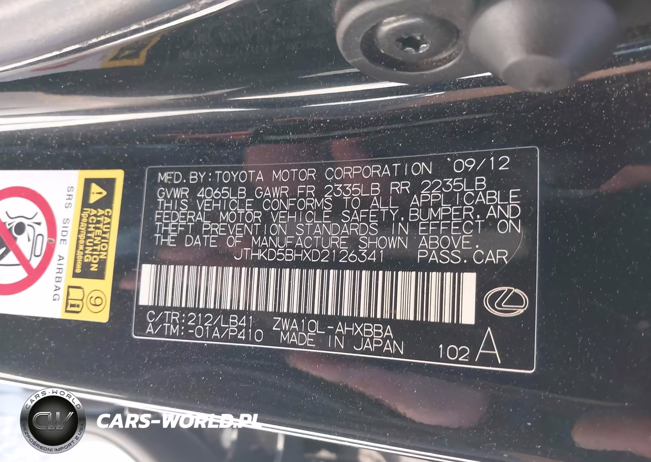2013 Lexus Ct 200H VIN:JTHKD5BHXD2126341 - 9
