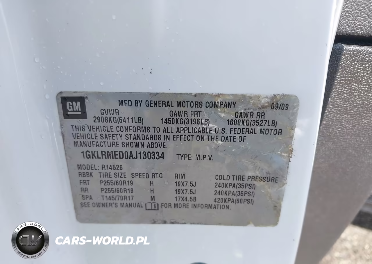 2010 GMC Acadia Slt-1 VIN:1GKLRMED0AJ130334 - 9