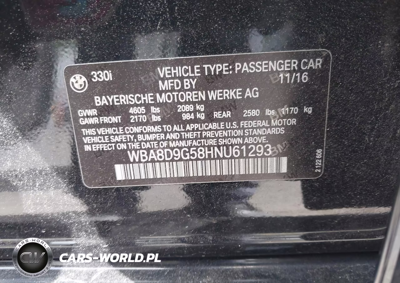 2017 BMW 330I xDrive VIN:WBA8D9G58HNU61293 - 9