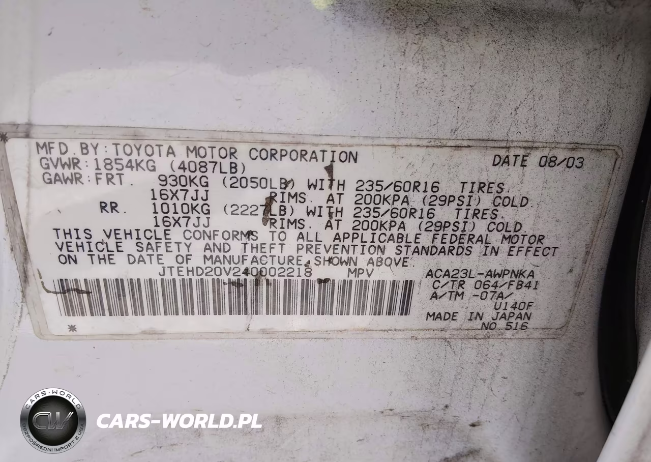 2004 Toyota Rav4 VIN:JTEHD20V240002218 - 9