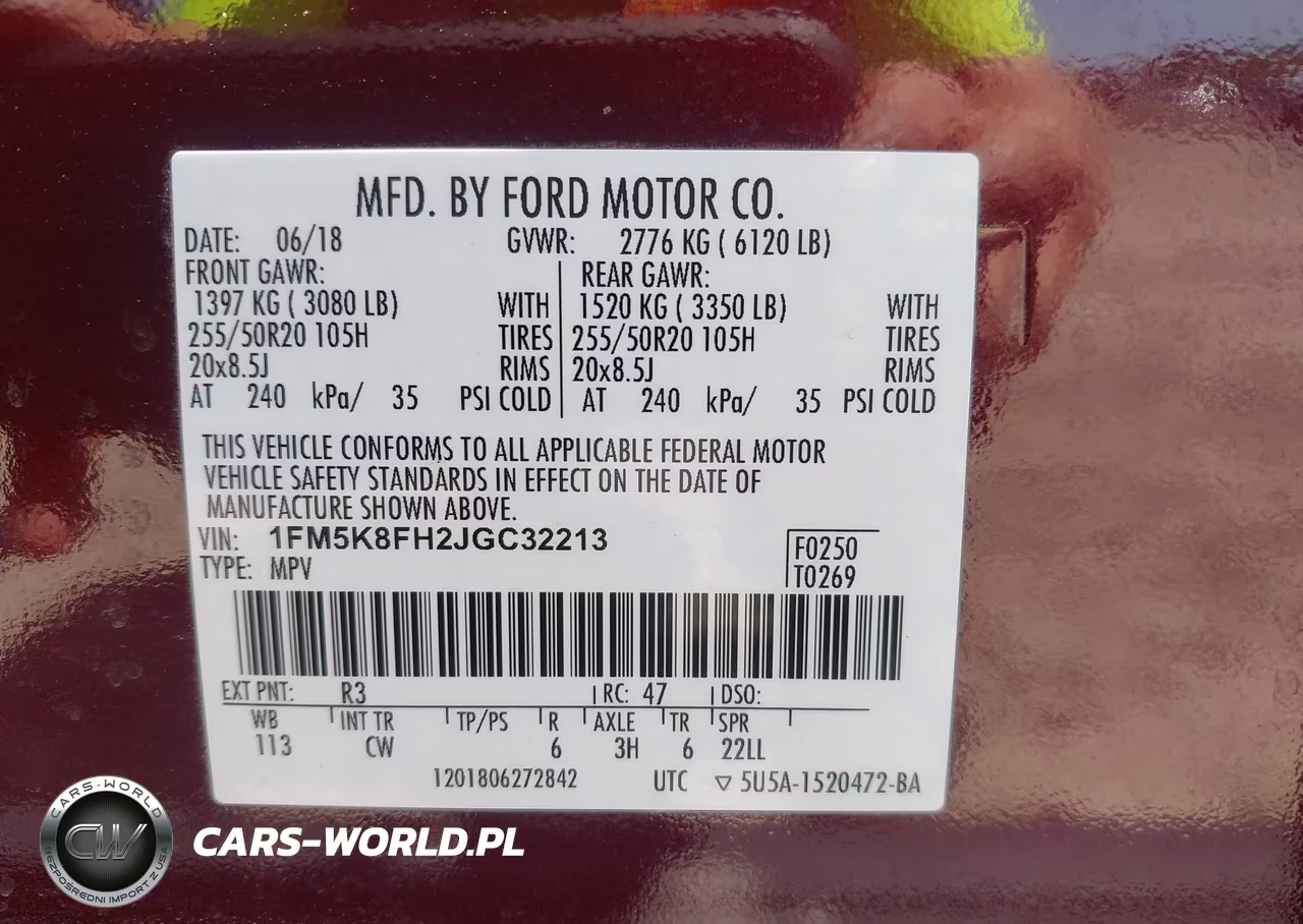 2018 Ford Explorer Limited VIN:1FM5K8FH2JGC32213 - 9