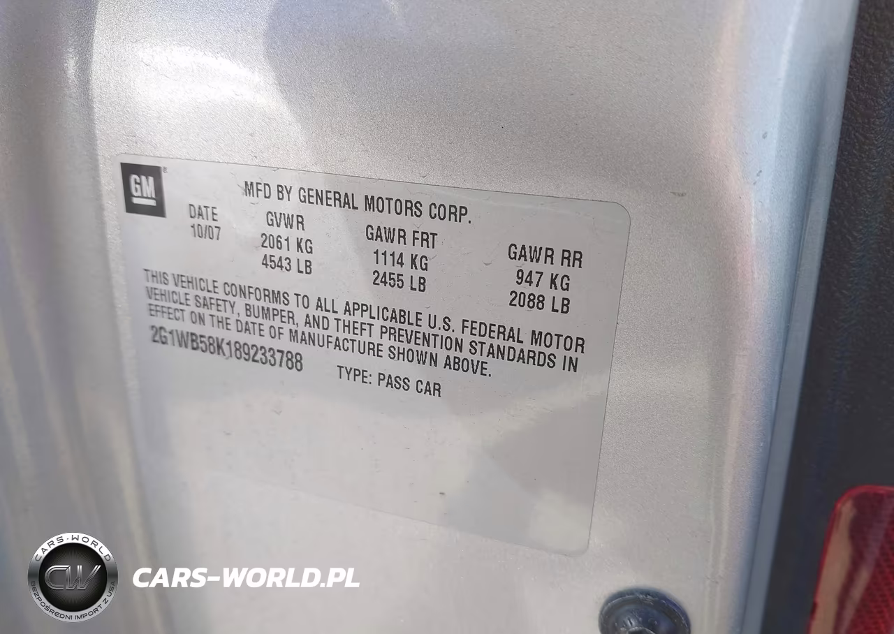 2008 Chevrolet Impala Ls VIN:2G1WB58K189233788 - 9