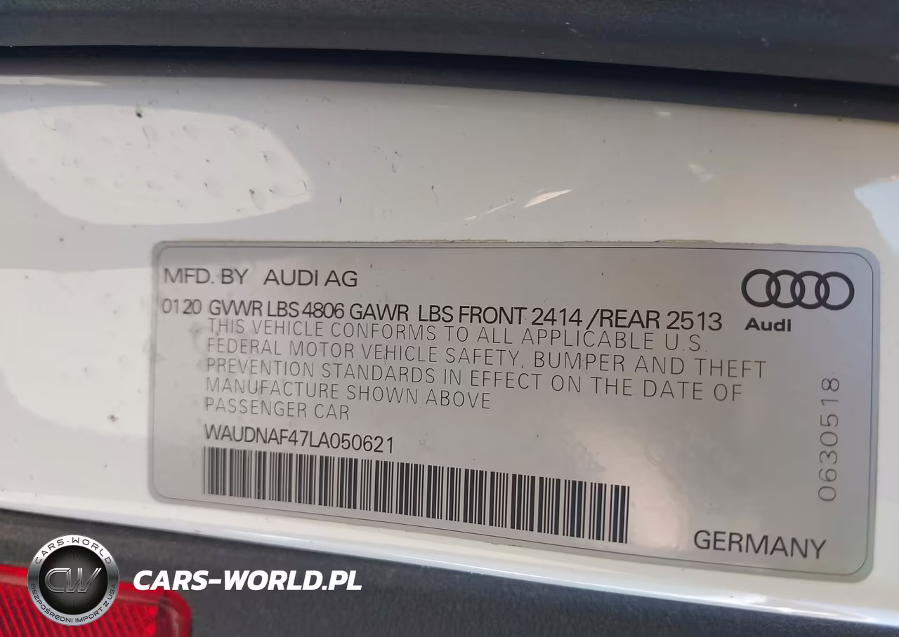 2020 Audi A4 Premium 45 Tfsi Quattro S Tronic VIN:WAUDNAF47LA050621 - 9