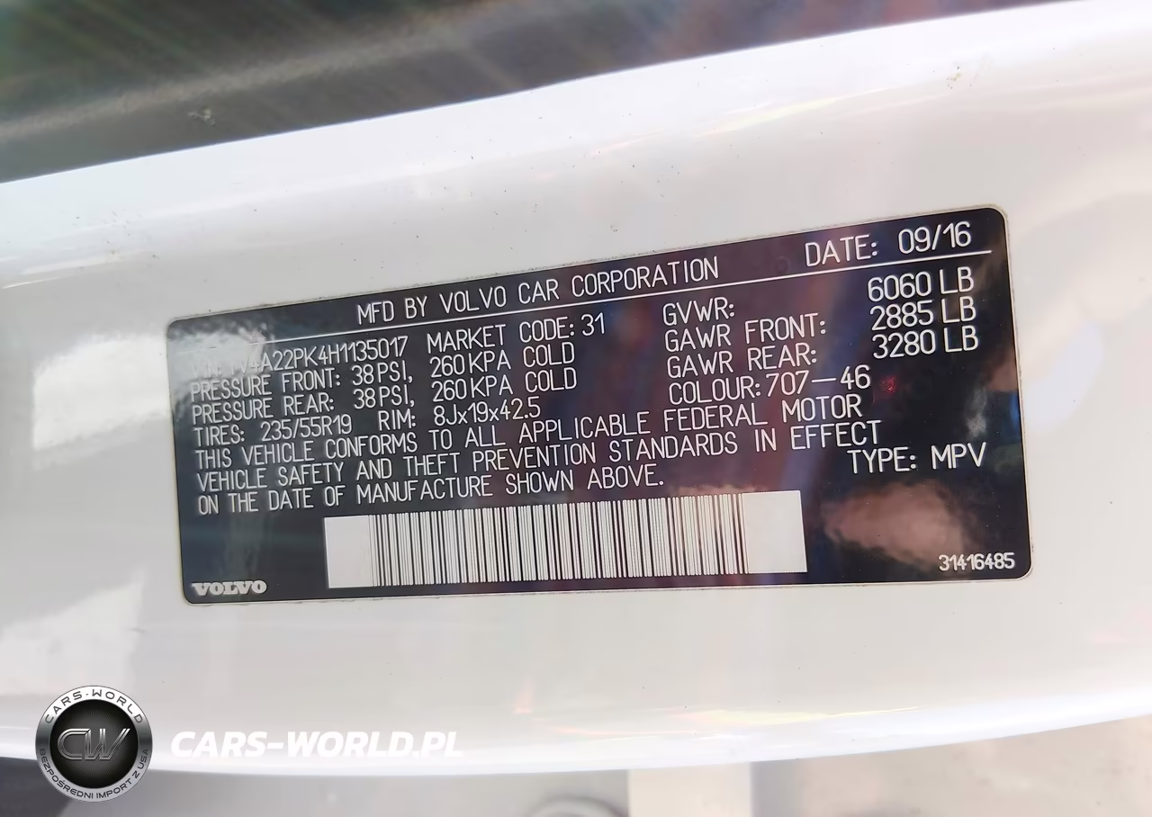 2017 Volvo Xc90 T6 Momentum VIN:YV4A22PK4H1135017 - 9