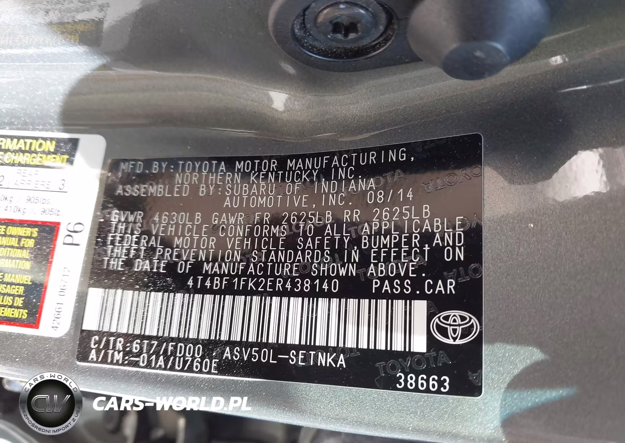 2014 Toyota Camry Le VIN:4T4BF1FK2ER438140 - 9