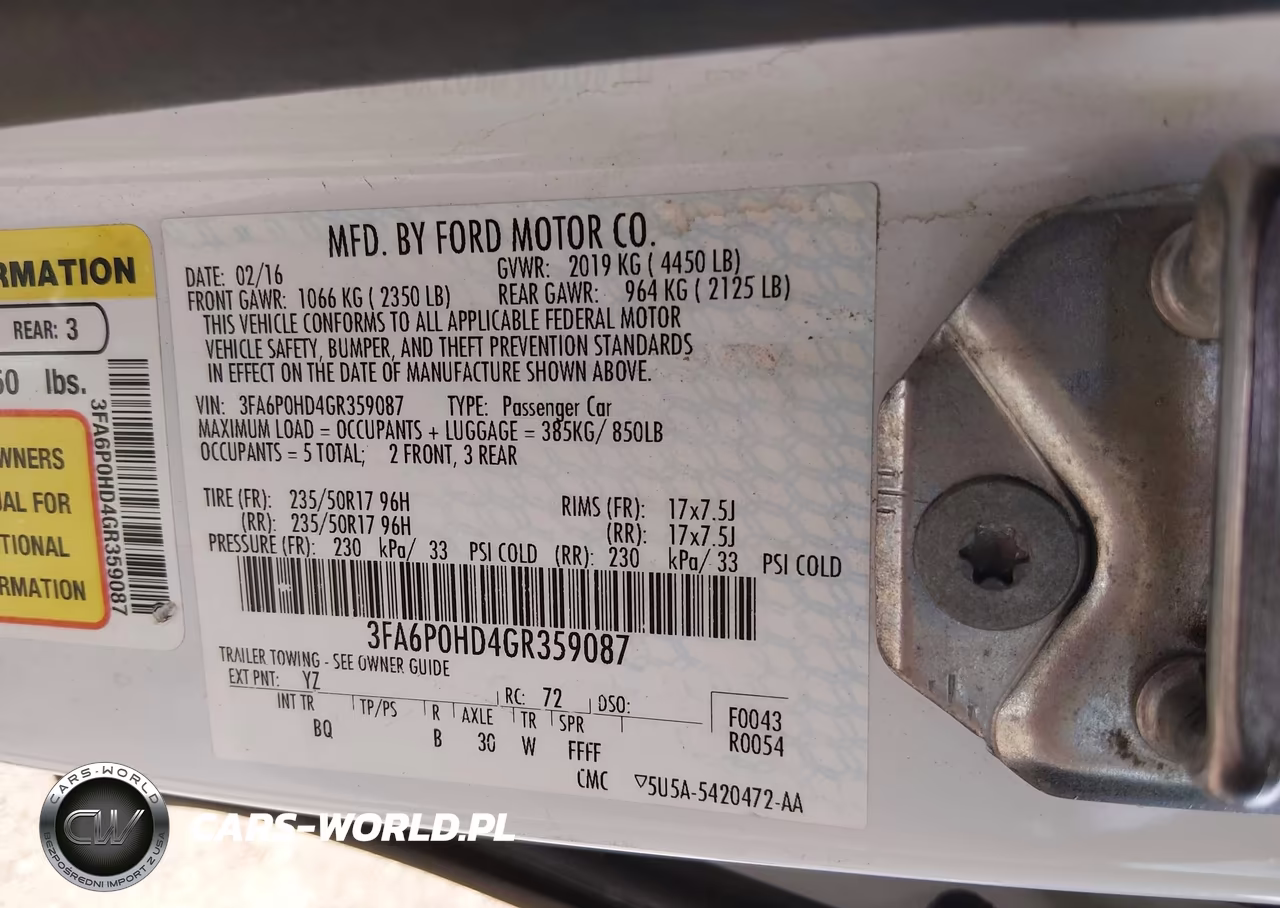 2016 Ford Fusion Se VIN:3FA6P0HD4GR359087 - 9