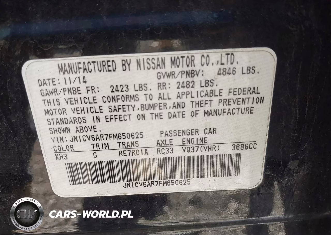 2015 Infiniti Q40 VIN:JN1CV6AR7FM650625 - 9
