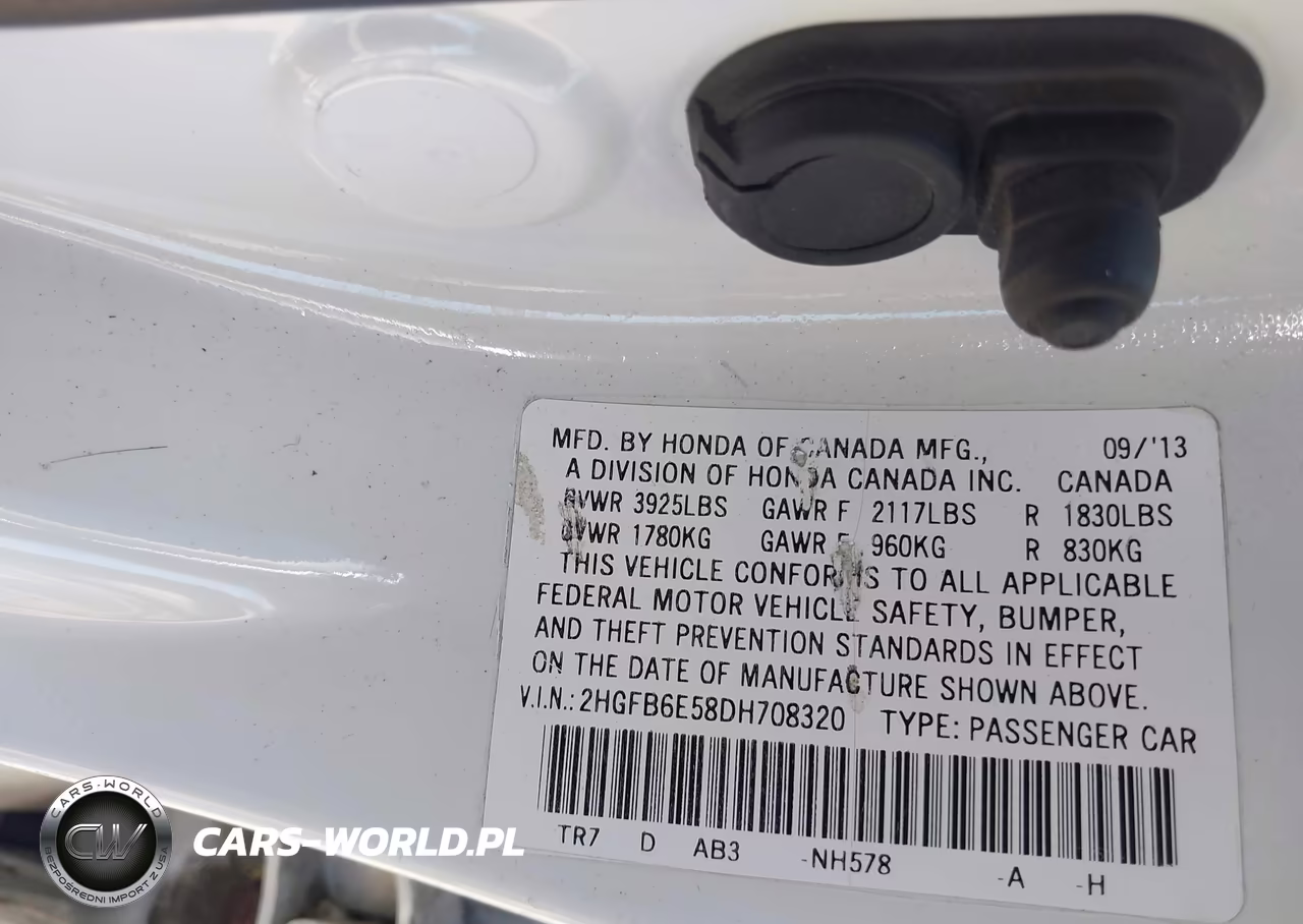 2013 Honda Civic Si VIN:2HGFB6E58DH708320 - 9