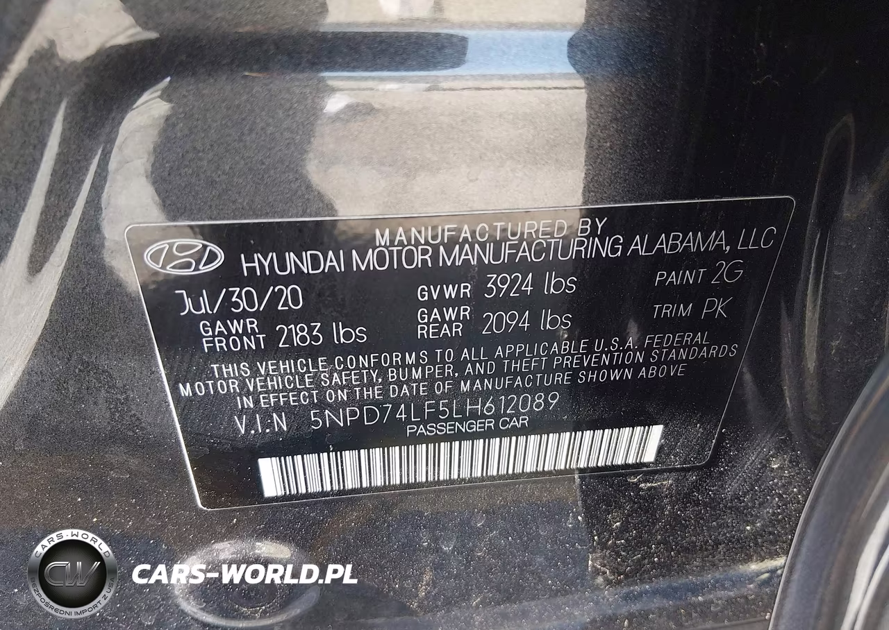2020 Hyundai Elantra Se VIN:5NPD74LF5LH612089 - 9