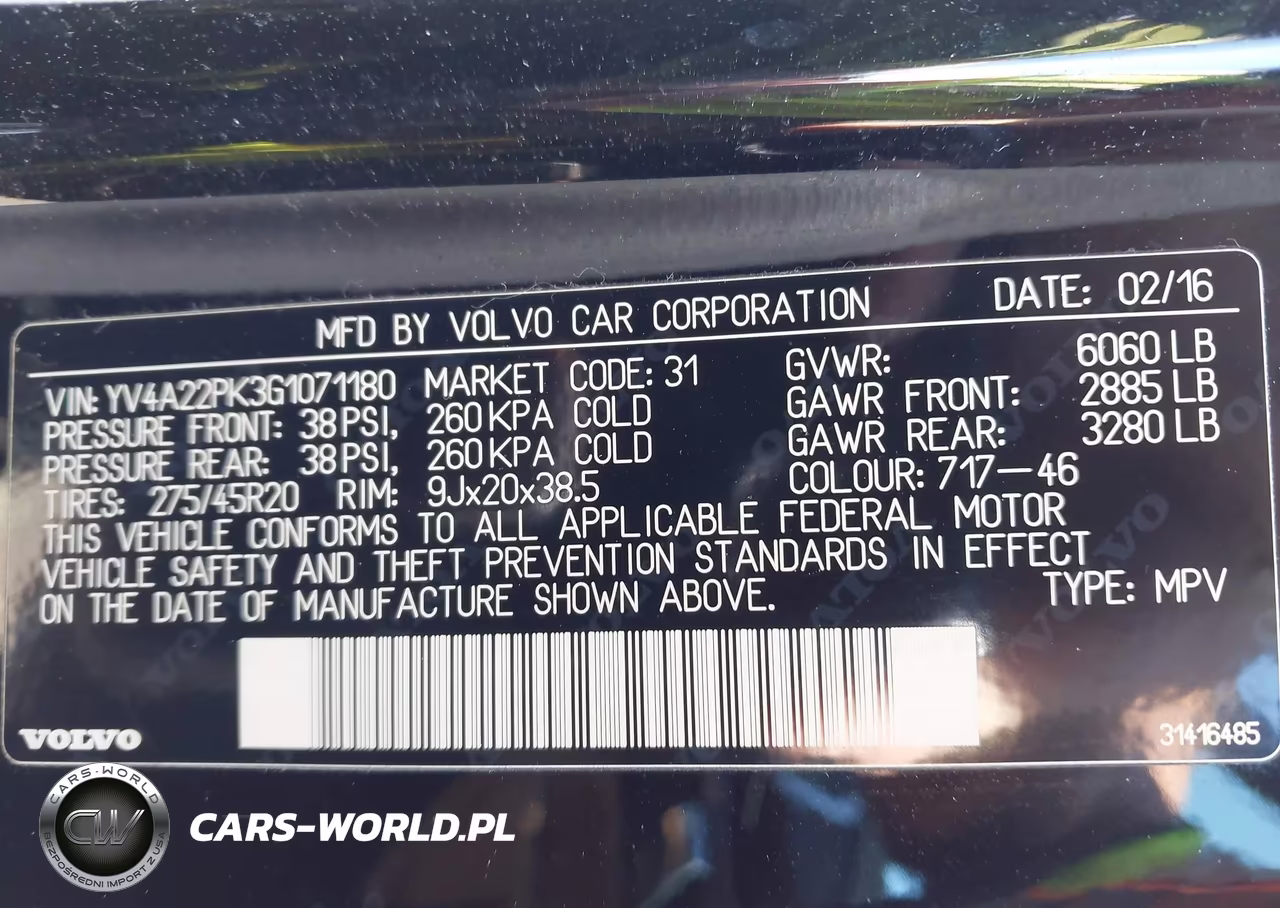 2016 Volvo Xc90 T6 Momentum VIN:YV4A22PK3G1071180 - 9