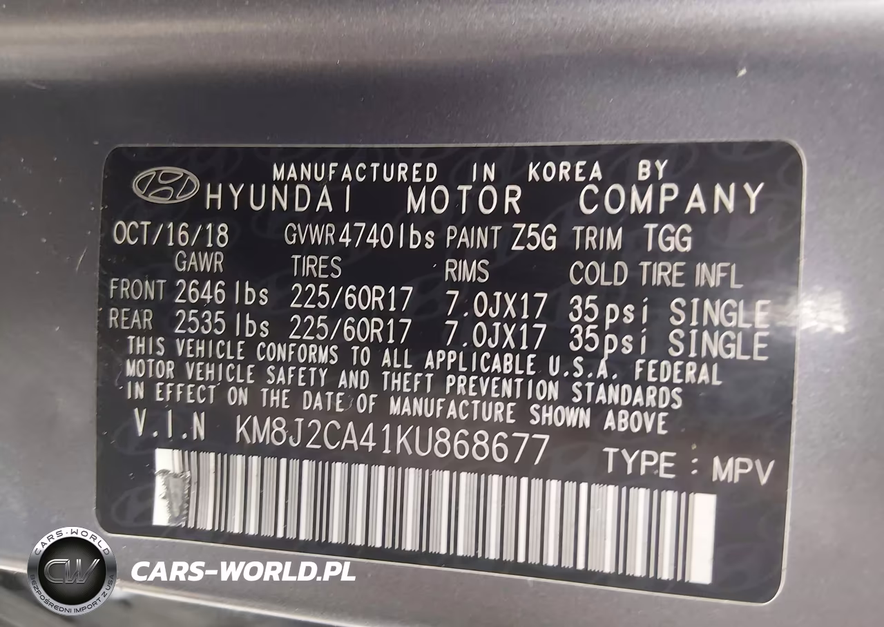 2019 Hyundai Tucson Se VIN:KM8J2CA41KU868677 - 9