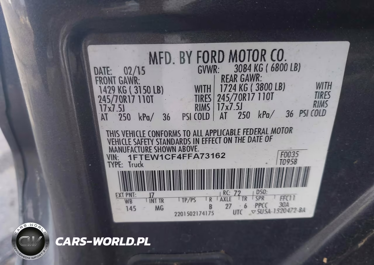 2015 Ford F-150 Xlt VIN:1FTEW1CF4FFA73162 - 9
