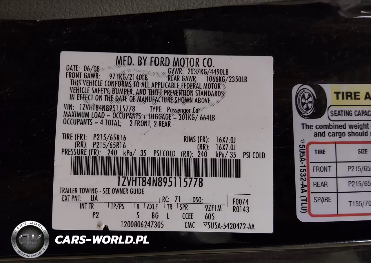 2009 Ford Mustang V6-V6 Premium VIN:1ZVHT84N895115778 - 9