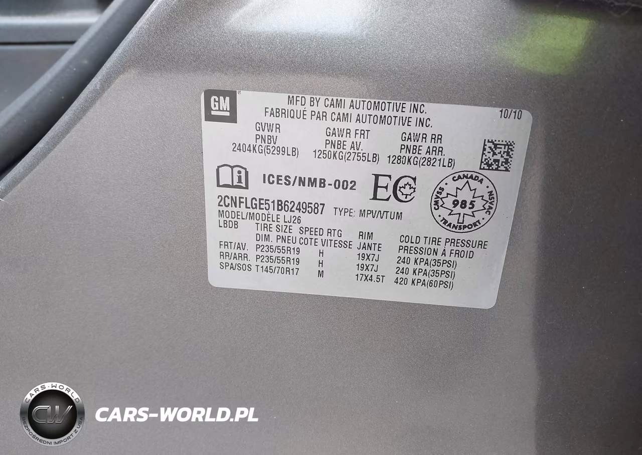 2011 Chevrolet Equinox Ltz VIN:2CNFLGE51B6249587 - 9