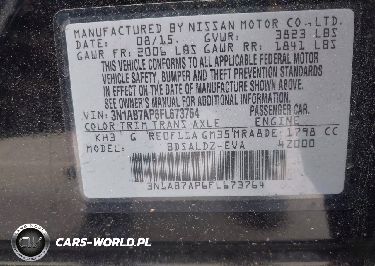 2015 Nissan Sentra Sv VIN:3N1AB7AP6FL673764 - 9
