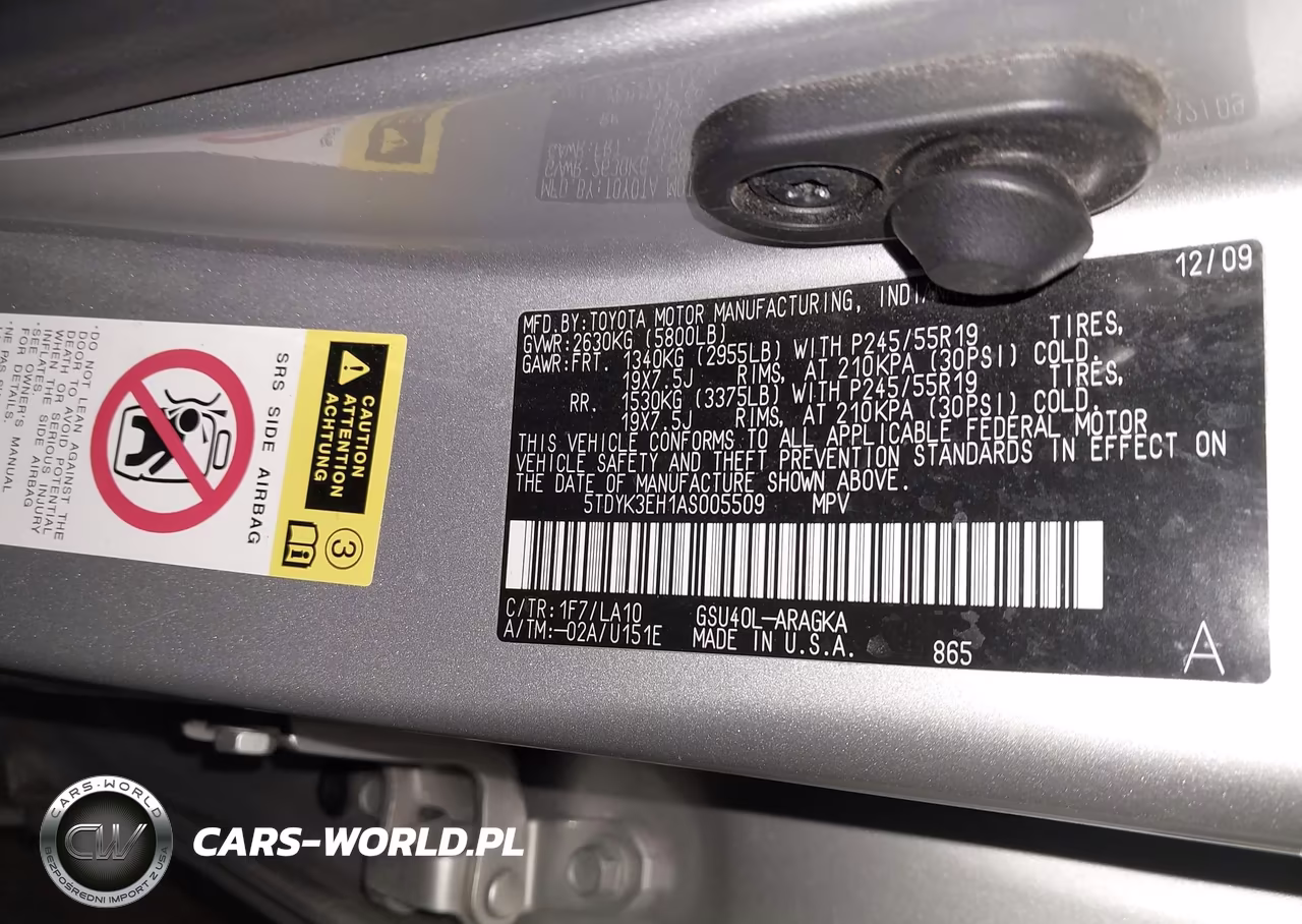 2010 Toyota Highlander Limited V6 VIN:5TDYK3EH1AS005509 - 9