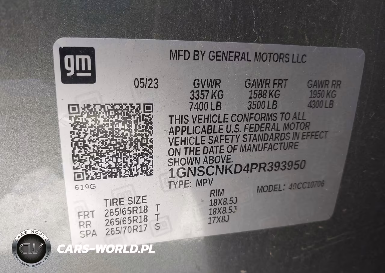 2023 Chevrolet Tahoe 2Wd Lt VIN:1GNSCNKD4PR393950 - 9