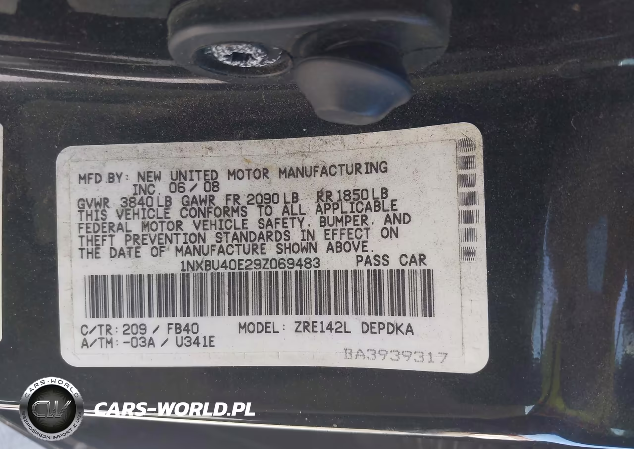 2009 Toyota Corolla Le VIN:1NXBU40E29Z069483 - 9