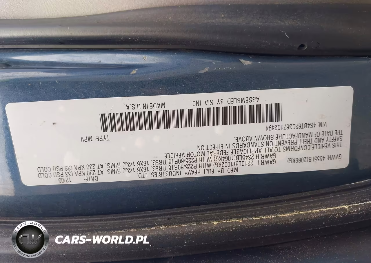 2006 Subaru Baja Sport VIN:4S4BT62C367102494 - 9