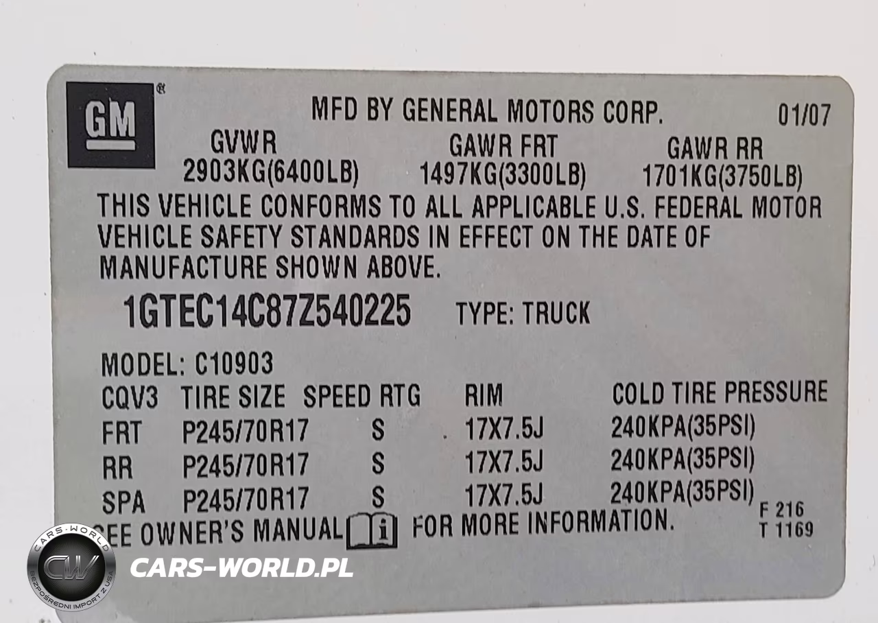 2007 GMC Sierra 1500 Work Truck VIN:1GTEC14C87Z540225 - 9