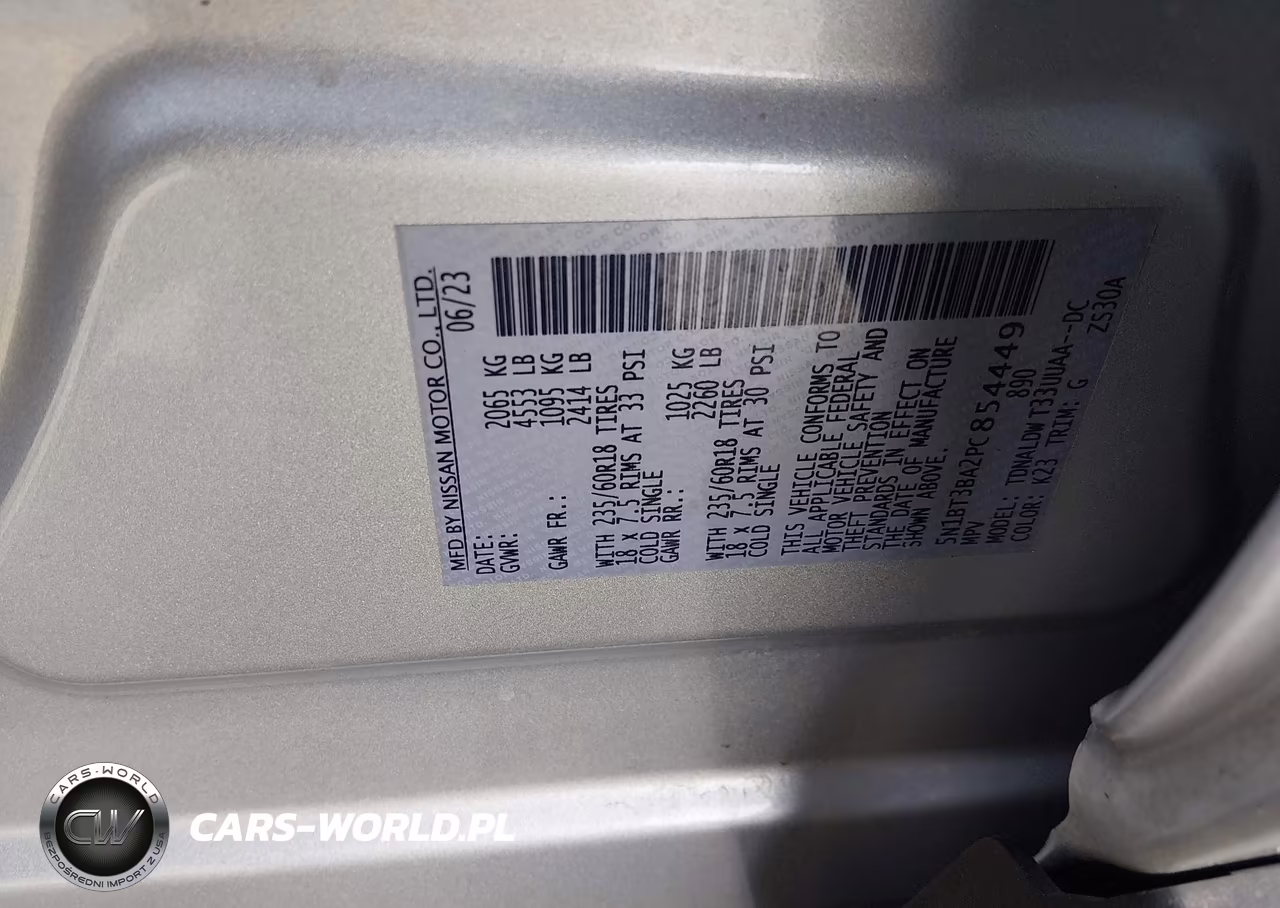 2023 Nissan Rogue Sv Fwd VIN:5N1BT3BA2PC854449 - 9