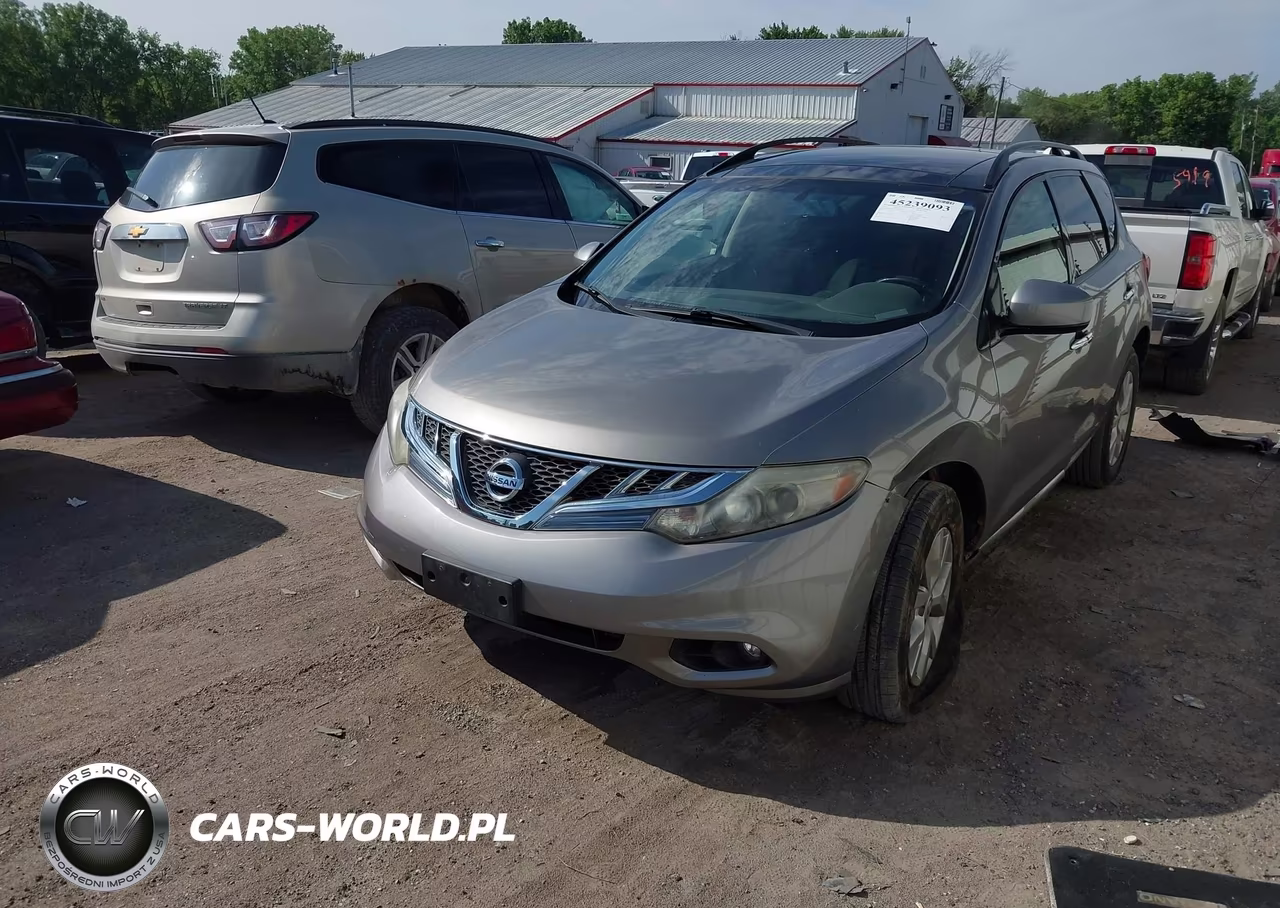 2012 Nissan Murano Sv VIN:JN8AZ1MU2CW102421 - 2