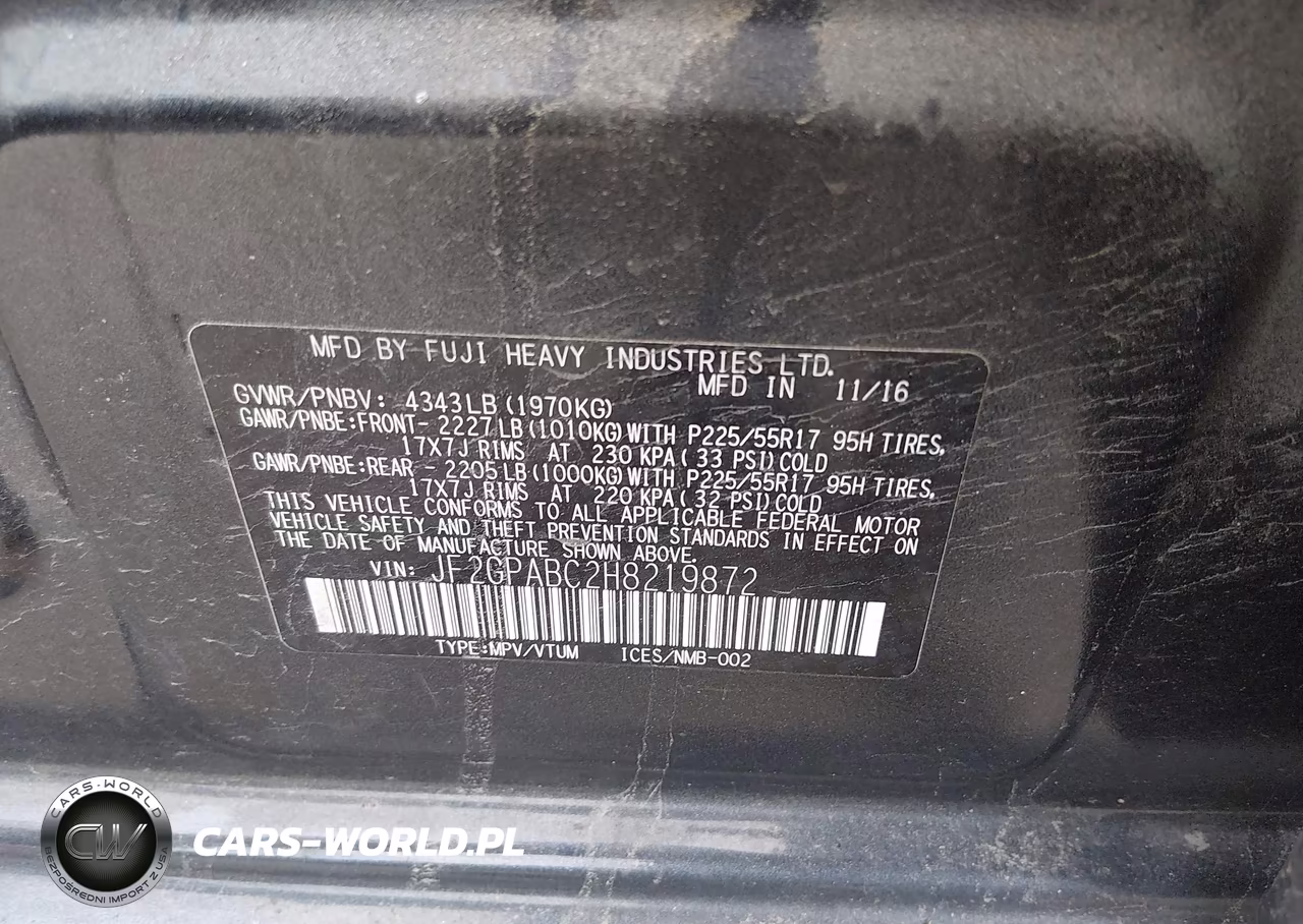 2017 Subaru Crosstrek 2.0I Premium VIN:JF2GPABC2H8219872 - 8