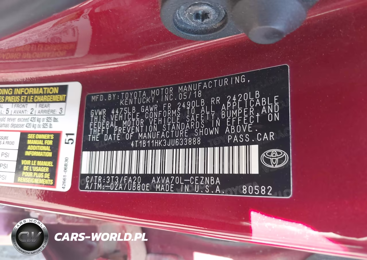 2018 Toyota Camry Le VIN:4T1B11HK3JU633888 - 9