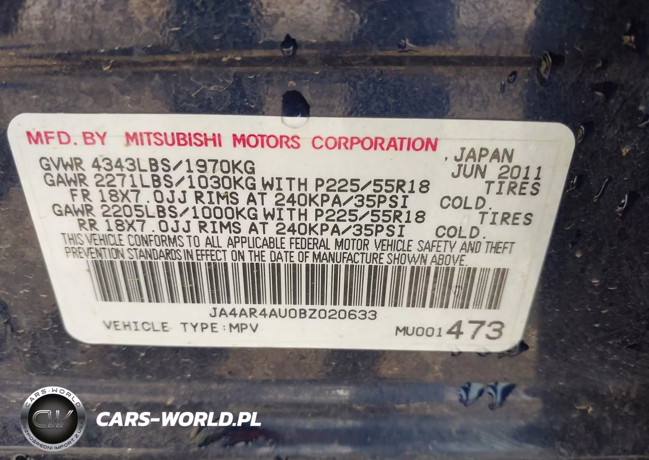 2011 Mitsubishi Outlander Sport Se VIN:JA4AR4AU0BZ020633 - 9