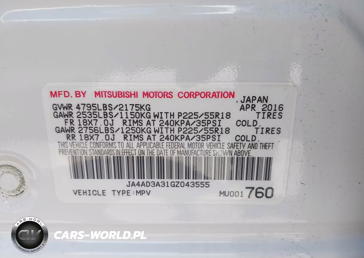 2016 Mitsubishi Outlander Se VIN:JA4AD3A31GZ043555 - 9
